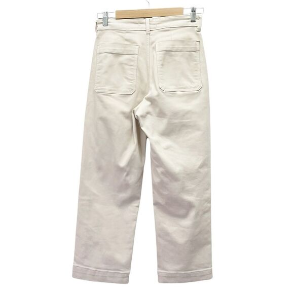 Everlane The Straight Leg Crop in Bone Neutral Taupe Cotton Twill Women’s Size 4 - Picture 3 of 10